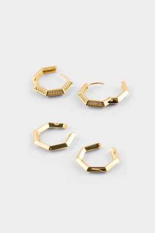 Defacto Reis X DeFacto 2'li Gold Küpe G4177AXNS