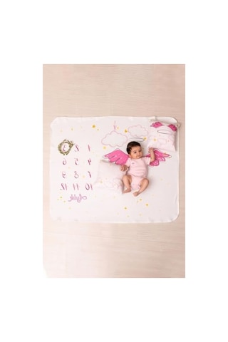 Kız Bebek Doğum si Fotoğraf Battaniyesi Seti 36 Derece Üstü