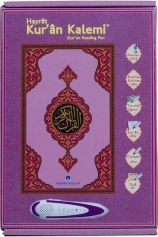 Hayrat Neşriyat Kuran Okuyan Kalem Seti Lila, Rahle Boy, Karton Kutulu