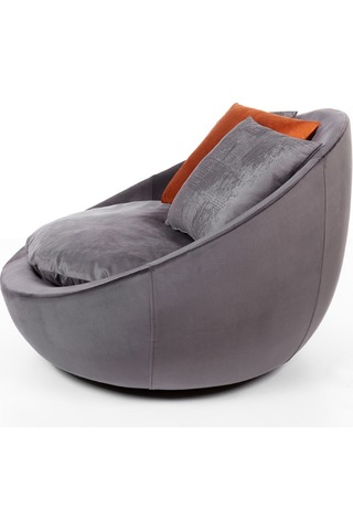 Miss Worble Fotelja Berjer Tekli Döner Koltuk Gri