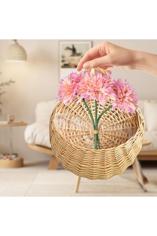 Suntek Duvar Asılı Sepet Bitkiler Tutucu Dekor Ekici Ev Çap-20cm