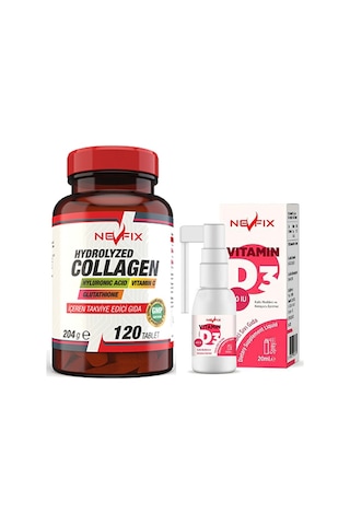 Nevfix Hydrolyzed Collagen Vitamin C Glutathione 120 Tablet &
