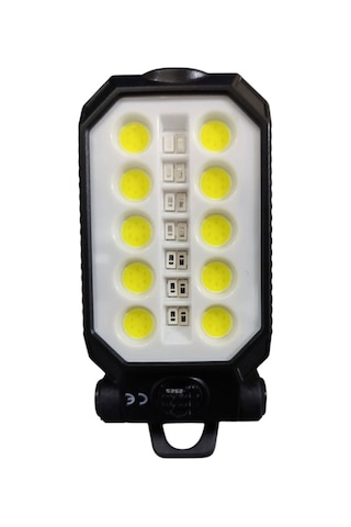 Usb Şarjlı Çalışma Kamp Işıldak Lamba Katlanır Mıklatıslı Ayak 2525 Siyah