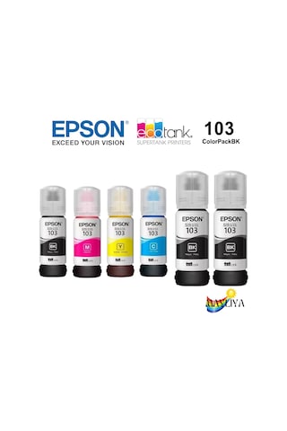 Epson 103 L5290 Uyumlu 4+2 Şişe Mürekkep Kartuşu