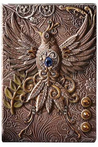 Hediyelik Deri Defter 3d Kabartmalı Turuncu