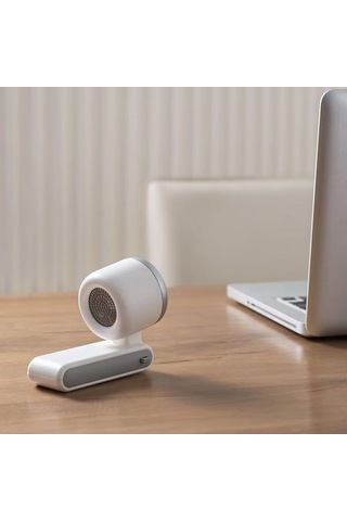 Zore Dd5021 Dijital Led Göstergeli Boyun Askılı Katlanabilir Portatif Mini Soğutucu El Fanı - Beyaz