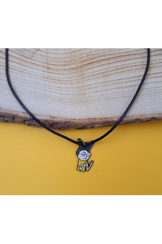 Rick And Morty Kolye Unisex Suni Deri İpli Kolye PYTKKOLYE153 Mavi