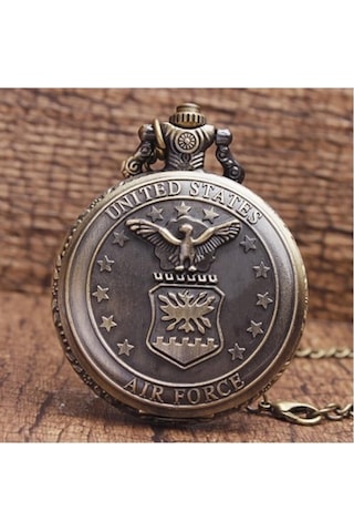 Daks ABD Hava Kuvvetleri Armalı 24 MM Köstekli Cep Saati