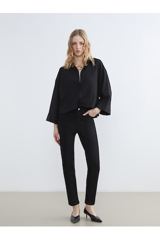 Lcwaıkıkı Classic Siyah Slim Mom Kadın Jean Pantolon