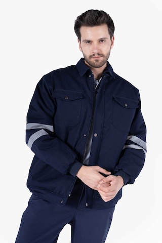 İş Montu 3 Cm Reflektörlü Kapitoneli Lacivert