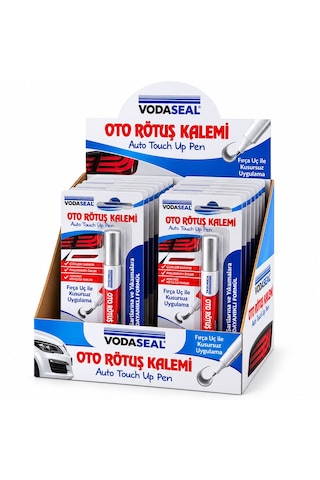12 Adet Metalik Gümüş Oto Rötuş Kalem Fırça Uç 5ml