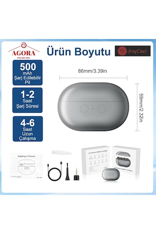 Anycast Elektrikli Tırnak Makası, 3'ü 1 Arada Led Işıklı Otomatik Tırnak Kesici, 2 Hızlı Şarjlı, Törpü Ve Tırnak Toplayıcı, Her Yaşa Uygun Ve Güvenli Tırnak Bakım Aleti
