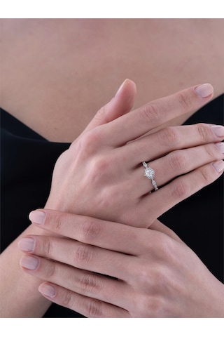 0,50 Karat Tasarım Tektaş Pırlanta Yüzük-808