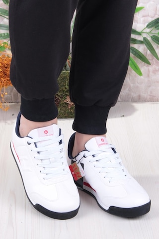 Hammer Jack Mapico Rahat Hafif Orijinal Ürün Sneaker Erkek Spor Ayakkabı Beyaz - Kırmızı