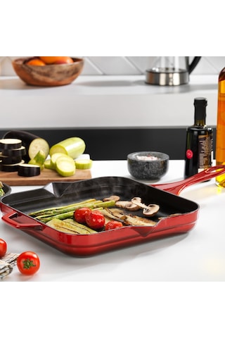 Schafer Guss Chef Döküm Kare Kızartma Tavası 28x28cm 1 Parça