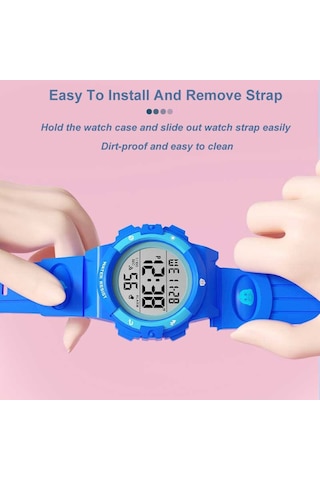 Spovan K01 Erkekler Çocuk Led Aydınlık Su Geçirmez Elektronik Spor İzle Şeffaf Çok Renkli