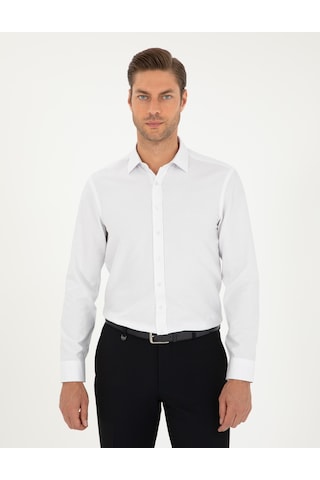 Pierre Cardin Erkek Beyaz Gömlek Desenli 50292539-vr013 Beyaz