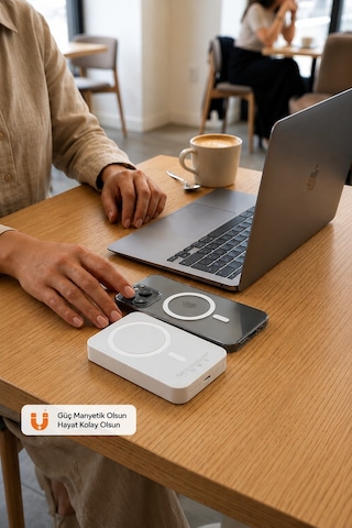 MagSafe Uyumlu 10000 mAh Kablosuz Hızlı Şarj Powerbank Taşınabilir Şarj Cihazı