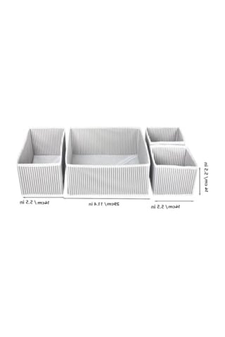 4 Lü Çekmece Düzenleyici - Pratik Organizer Sepet Açık Bej
