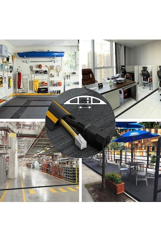 Greentech Esnek Kablo Kanalı Şeritli Siyah / Gt-kk08