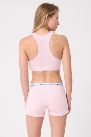 Athleshorts Yüksek Bel Kadın Kısa Şort-3292 Pudra