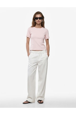 Koton Slim Fit Kısa Kollu Bisiklet Yaka Basic Tişört Pembe 6sak50400ek Gül