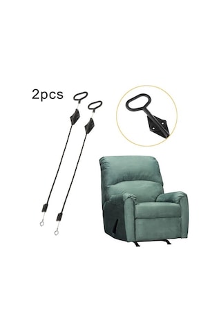 Trendooze 2 Adet Kanepe Yatar Kablo Loveseat İçin Kolay Siyah Siyah