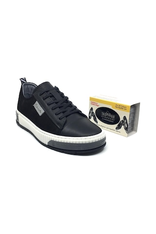 Taşpınar Lisans %100 Hakiki Nubuk Deri Ortopedik Erkek Günlük Sneaker Yazlık Ayakkabı Yeni Sezon 40-44 Siyah
