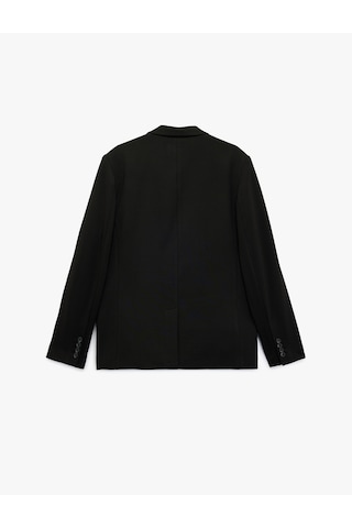 Koton Slim Fit Kapaklı Cep Detaylı Uzun Kollu Mono Yaka Blazer Ceket Siyah 6wam50008hk Siyah