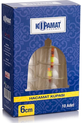Kupamat 6 CM x 10 Kutu Hacamat Kupası 100 Adet + 1 Pompa