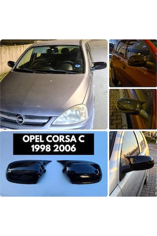 Opel Corsa C Yarasa Ayna Kapağı Piano Black Abs Plastik 1998 2006