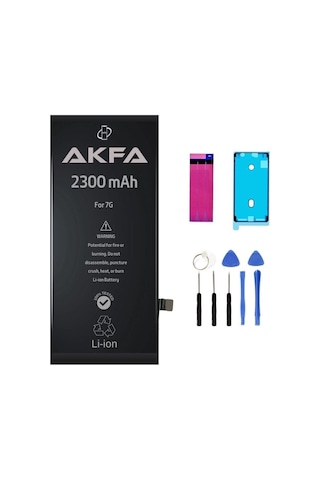 Akfa Apple Uyumlu iPhone  7 Telefon Batarya- 2300 Mah Tamir Seti Model:eghlru39