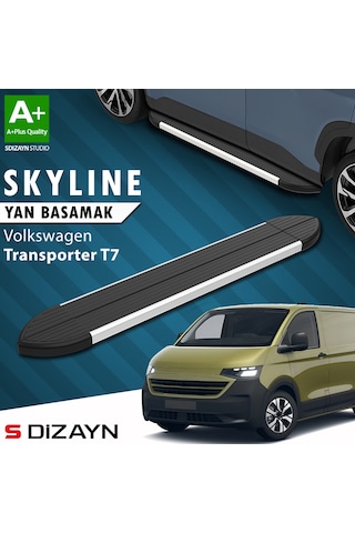 S-dizayn Vw Transporter T7 Skyline Aluminyum Yan Basamak 223 Cm 2024 Üzeri A+ Kalite