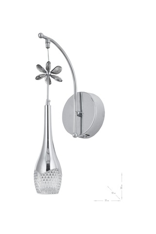 Lale Power Ledli Modern Lüks Duvar Aplik 3 Renk Sarı-beyaz-gün İşığı - Krom Krom