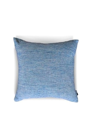 New York Blue Dokulu Düz Dekoratif Kırlent Kılıfı 45x45 Cm,%100 Polyester Döşemelik Kumaş 50 x 22