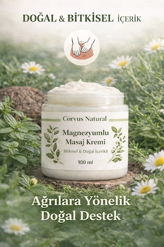 Corvus Natural Magnezyumlu Masaj Kremi 100 ML