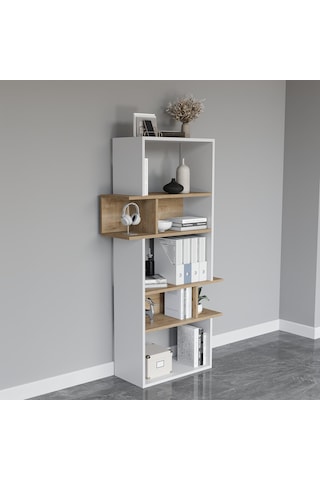 Lagomood İnfy Kitaplık Beyaz Meşe
