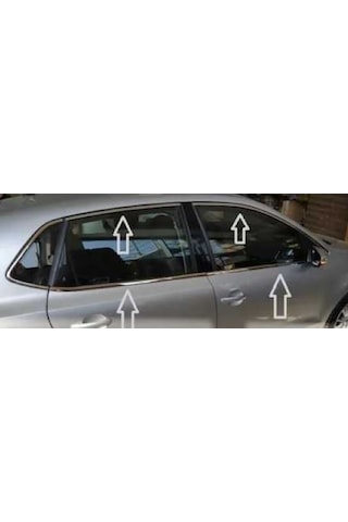 Vw Polo 2011 2017 Cam Çerçevesi 14 Prç Paslanmaz Çelik Krom Polo Cam Çıtası