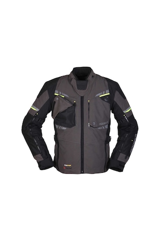 Modeka Taran Waterproof Ceket Siyah Koyu Gri