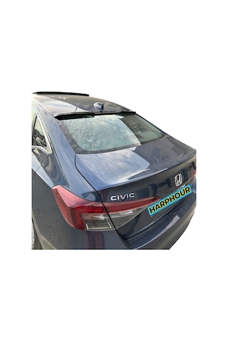 Honda Civic 2022 Fe1 Cam Üstü Spoiler Rs Yarasa Model Pianoblack Boyalı İthal Abs Plastik