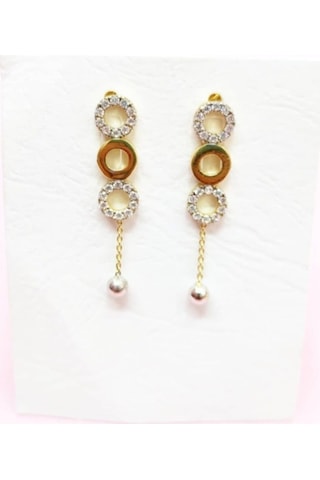 Oriental Kuyumculuk Jewellery Gold Zincirli Sallantılı Küpe Altın