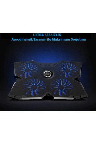 Coolcold 4 Fanlı 12" - 17.3" Gaming Notebook Soğutucu