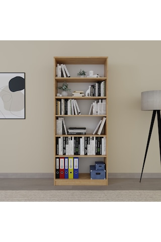 Lucas Cam Kapaklı Vitrin - Büfe - Kitaplık Ve Çok Amaçlı Dolap Ayarlanabilir Raf Ceviz - Meşe Safir Meşe