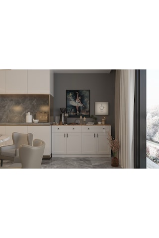 Çiftli Çok Amaçlı Dolap - Kahve Köşesi-mutfak Standı