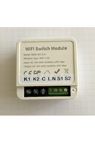 Tuya Aubess Akıllı Anahtar 2 Çıkış Kuru Kontak / 2 Anahtar Girişi