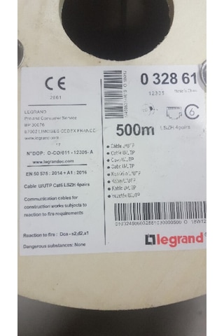 Legrand Cat6 Utp 23Awg Lszh Kablo 500Mt 032861