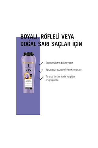 Gliss Blonde Perfector Turunculaşma Karşıtı Mor Şampuan 250 ML