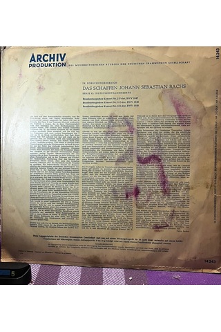 J.s. Bach Brandenburg Concertos No. 2, 3 & 5 Lp