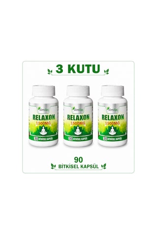 Relaxon 1500 Mg 3 Kutu 90 Bitkisel Kapsül Relaxon Takviye Edici Gıda