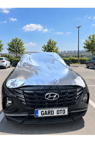 Gard Oto Yarım Oto Branda Su Geçirmez Güneş Koruyucu Araç Brandası Parlak Gri
